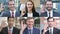 Collage of Business People Showing Okay Gesture