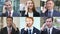 Collage of business people talking on phone