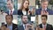 Collage of Business People Using Smartphone