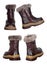 Collage of children\'s winter boots