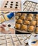 Collage of cooking handmade cakes