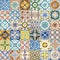 Collage Of Decorative Ceramic Wall Texture Pattern In Lisbon