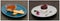 Collage, delicious desserts panna cotta and tiramisu with savoyardi cookies
