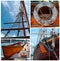 Collage of details of sailing vessels