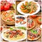 Collage of different Italian dishes