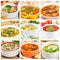 Collage of different soups