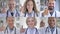 The Collage of Doctors Doing Thumbs Up