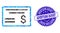 Collage Dollar Cheque Icon with Grunge Advertising Budget Stamp