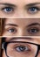 Collage of eyes close ups