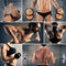 Collage fitness workout