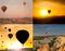 Collage of four images of balloons.