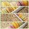 Collage of French macarons