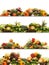 A collage of fresh and tasty fruits and vegetables