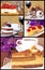 Collage of of Freshly Baked Cake and coffee with Strawberries