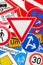 Collage from German traffic signs