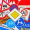 Collage of German traffic signs