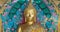 Collage of golden Buddha statues