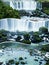 Collage of Iguazu falls in Brazil and Argentina images - travel