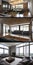 Collage of indoor interior modern house environment