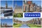 Collage of interesting sights in the Frisian city of Stavoren