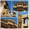 Collage of Jaisalmer unique architectural landmaks,Rajasthan