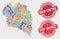 Collage of Key Koh Phangan Map and Distress Brain Control Stamp Seal