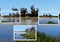 Collage of the lake at Malbup in Tuart National Park near Busselton West Australia.
