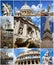 Collage of landmarks of Rome, Italy