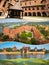 Collage of Malbork castle in Poland