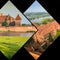 Collage of Malbork castle in Poland