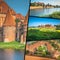 Collage of Malbork castle in Poland