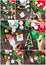 Collage Merry Christmas gift wooden sticks