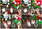 Collage Merry Christmas gift wooden sticks