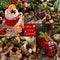 Collage Merry and cozy Christmas with 4 pictures in rustic style decors