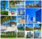 Collage about Miami Beach and downtown in Florida