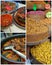 Collage of middle eastern foods in Jordan.