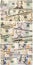 Collage money paper dollars background