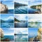 Collage Montenegro natural summer landscapes