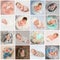 Collage of newborn babies photos