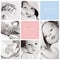 Collage of newborn baby\'s photos