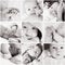 Collage of newborn baby\'s photos