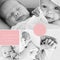 Collage of newborn baby\'s photos