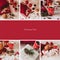 Collage of nine photos with Christmas items