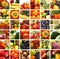 A collage of nutrition images with fresh fruits