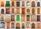 Collage of old House doors in Mallorca - Spain