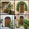 Collage with old italian doors