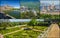 Collage of Park in Castle Escorial at San Lorenzo near Madrid Spain