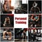 Collage of people in gym and text Personal Training