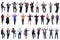 collage of people joyful energetic full length isolated