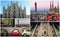 Collage of photos of attractions Milan Italy